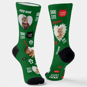 Aangepaste katten sokken met foto voor huisdier li