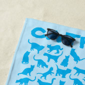 Aangepaste katten strandlaken (In situ)