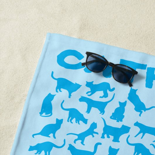 Aangepaste katten strandlaken (In situ)