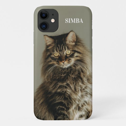 Aangepaste kattenfoto en naam gepersonaliseerd hui Case-Mate iPhone case (Achterkant)