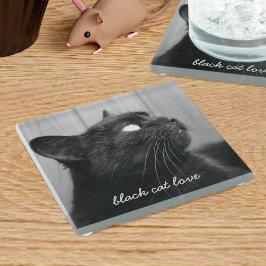 Aangepaste kattenfoto huisdier-herdenkingsglas coa glazen onderzetter