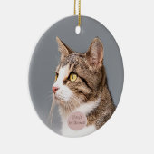 Aangepaste kattenfoto huisdier keramisch ornament (Rechts)