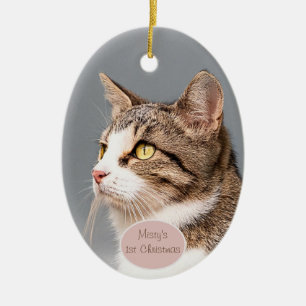 Aangepaste kattenfoto huisdier ornament