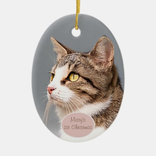 Aangepaste kattenfoto huisdier ornament (Voorkant)