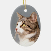 Aangepaste kattenfoto huisdier ornament (Achterkant)