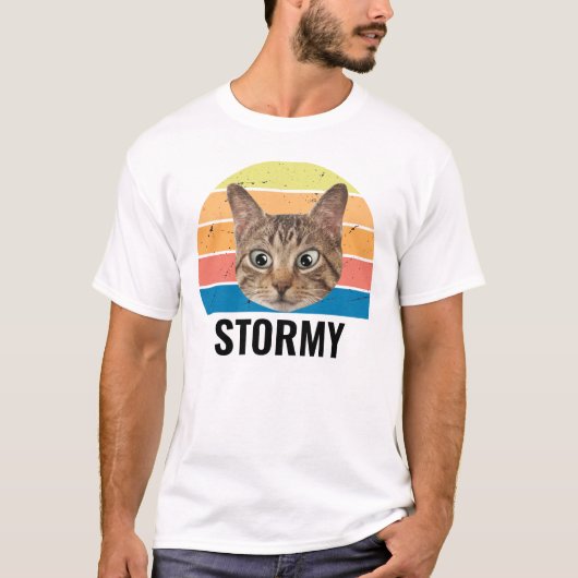 Aangepaste kattenfoto  kattenliefhebber gepersonal t-shirt (Voorkant)