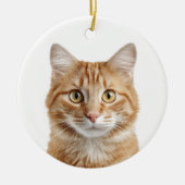 Aangepaste Kattenfoto Kerst Ornament (Voorkant)