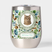 Aangepaste kattenfoto & naam tumbler (Voorkant)
