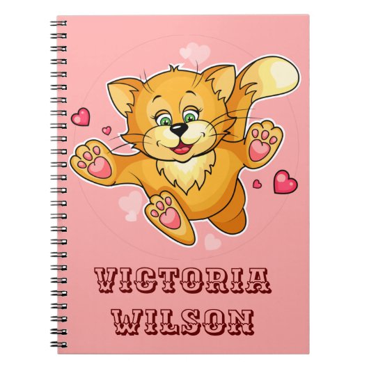 Aangepaste kattenfoto notitieboek (Voorkant)