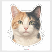 Aangepaste kattenfoto sticker – gepersonaliseerde  (Vel)