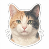 Aangepaste kattenfoto sticker – gepersonaliseerde  (Voorkant)