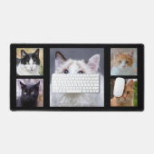 Aangepaste kattenfoto's op zwart bureaumat (Keyboard & Muis)