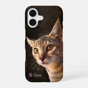Aangepaste kattenkitten huisdier hond foto sjabloo iPhone 16 hoesje