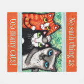 Aangepaste kattenlade met katteklep fleece deken (Voorkant (Horizontaal))