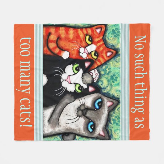 Aangepaste kattenlade met katteklep fleece deken (Voorkant (Horizontaal))