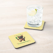 Aangepaste kattenliefhebber coaster - Schattig en Bier Onderzetter (Rechterzijde)