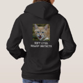 Aangepaste kattenliefhebber zwart-wit citaat grapp hoodie (Achterkant)