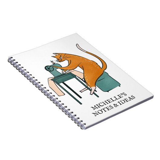 Aangepaste  kattennaai notitieboek (Rechterzijde)