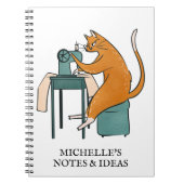 Aangepaste  kattennaai notitieboek (Voorkant)