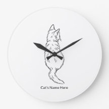 Aangepaste kattennaam wandklok