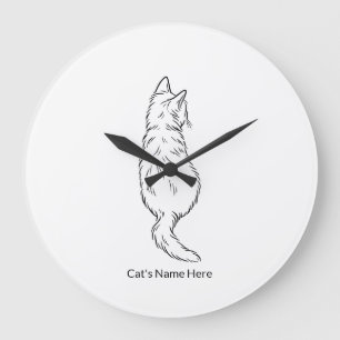 Aangepaste kattennaam wandklok