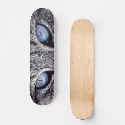 Aangepaste kattenogen Kat Pet Foto Schaats Deck Persoonlijk Skateboard (Voorkant)
