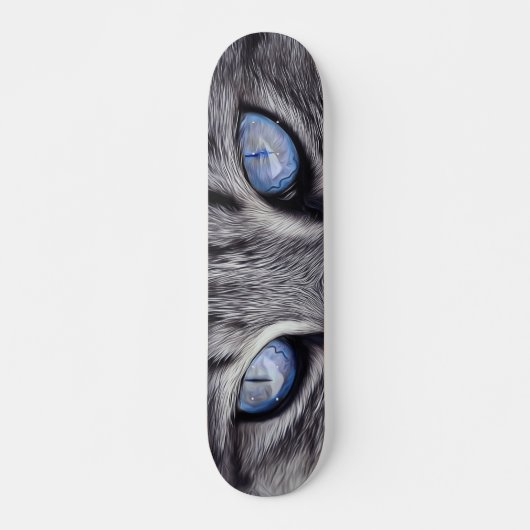 Aangepaste kattenogen Kat Pet Foto Schaats Deck Persoonlijk Skateboard (Voorkant)