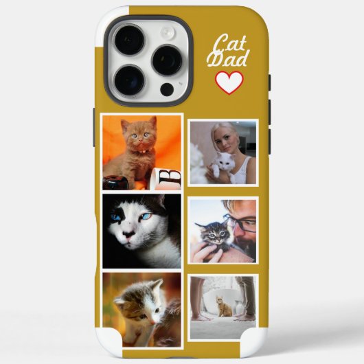 Aangepaste kattenvader fotocollage telefoonhoesje Case-Mate iPhone case (Achterkant)