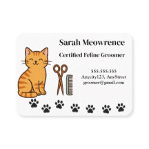 Aangepaste kattenverzorgerskaart – Mooie pootafdru