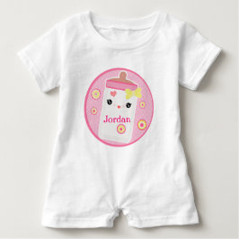Aangepaste Kawaii Baby Bottle Girl Baby Romper