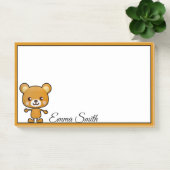 Aangepaste Kawaii Brown Beer Post-it Notes (Kantoor)