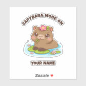 Aangepaste Kawaii Capybara Modus Sticker (Vel)