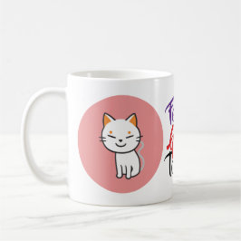 Aangepaste Kawaii Cat Mok | Schattige gepersonalis