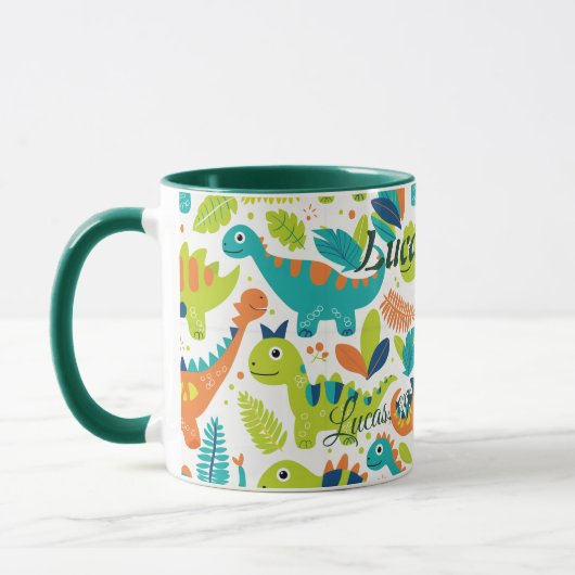 Aangepaste Kawaii Dinosaur Adventure Mok voor Kind (Links)