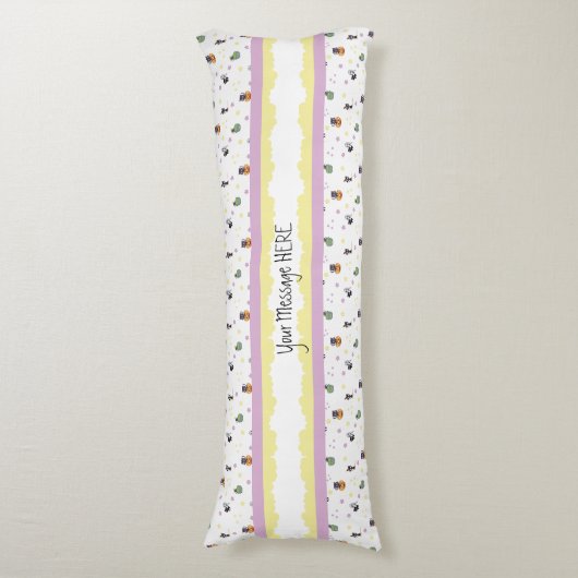 Aangepaste Kawaii Doodle Halloween Body Pillow Lichaamskussen (Voorkant Verticaal)