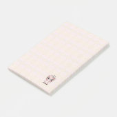 Aangepaste Kawaii Eenhoorn Beer Gezicht Bloemige B Post-it® Notes (Schuin)