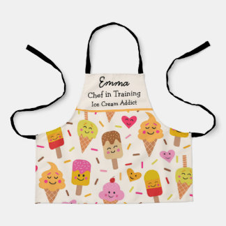Aangepaste Kawaii Ijs Lolly Pop Chef in opleiding Schort
