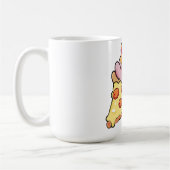 Aangepaste Kawaii Kat Knuffelende Pepperoni Pizza Koffiemok (Links)