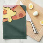 Aangepaste Kawaii Kat Knuffelt Pepperoni Pizza Car Theedoek (Quarter Fold)