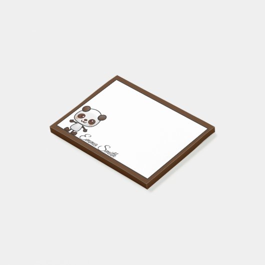Aangepaste Kawaii Panda Beer Post-it Notes (Schuin)