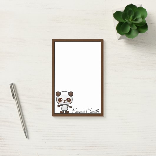 Aangepaste Kawaii Panda Beer Post-it Notes (Kantoor)