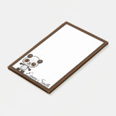 Aangepaste Kawaii Panda Beer Post-it Notes (Schuin)