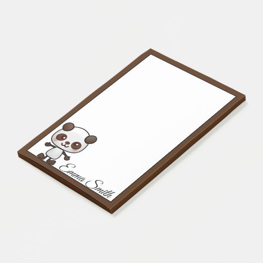 Aangepaste Kawaii Panda Beer Post-it Notes (Schuin)