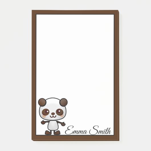 Aangepaste Kawaii Panda Beer Post-it Notes (Voorkant)
