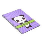 Aangepaste Kawaii Panda-laptop/Journal Notitieboek (Rechterzijde)