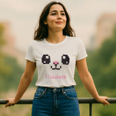 Aangepaste Kawaii Pixel Bunny T-shirt