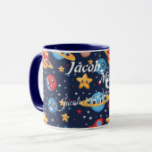 Aangepaste Kawaii Space Adventure Mok voor kindere (Voorkant links)