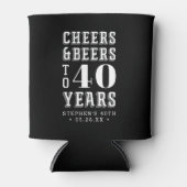 Aangepaste kazen en bier Milestone Birthday Blikjeskoeler (Voorkant)