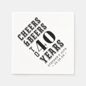Aangepaste kazen en bier Milestone Birthday Servet (Voorkant)