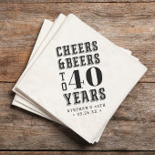Aangepaste kazen en bier Milestone Birthday Servet